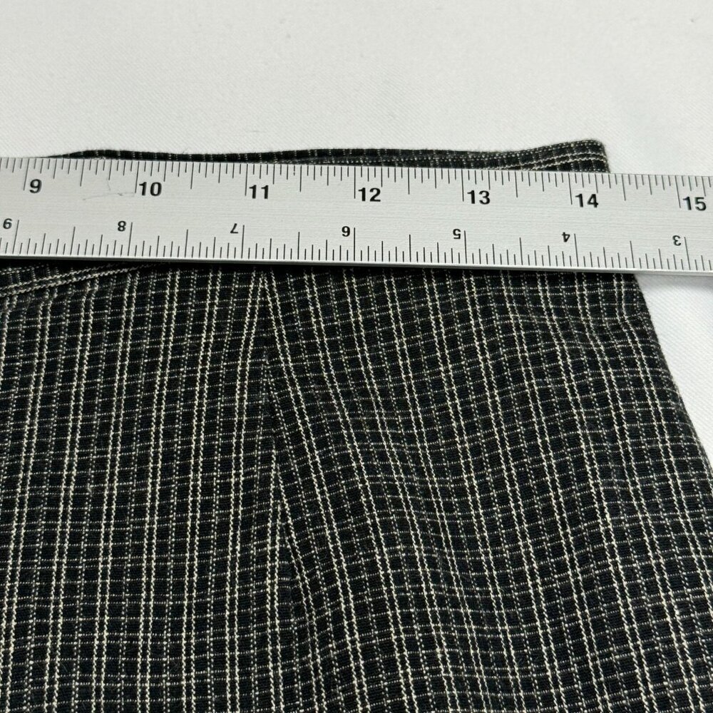 Talbots High-Waisted Tattersall Plaid Work Pants Black/White Size 12P - Picture 7 of 14